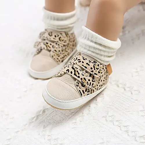 RVROVIC Baby Boys Girls Anti-Slip Sneakers Soft Ankle Boots Toddler First Walkers Newborn Crib Shoes - RVROVIC (1)