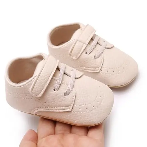 RVROVIC Baby Boys Girls Anti-Slip Sneakers Soft Ankle Boots Toddler First Walkers Newborn Crib Shoes - 4