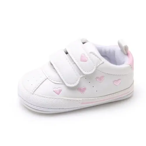 RVROVIC Baby Boys Girls Anti-Slip Sneakers Soft Ankle Boots Toddler First Walkers Newborn Crib Shoes - 2