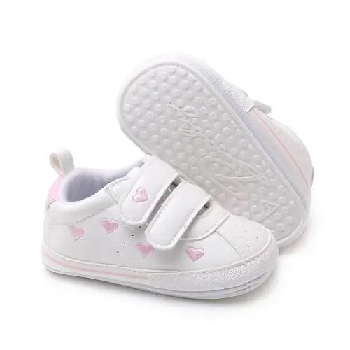 RVROVIC Baby Boys Girls Anti-Slip Sneakers Soft Ankle Boots Toddler First Walkers Newborn Crib Shoes - 1