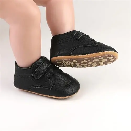 RVROVIC Baby Boys Girls Anti-Slip Sneakers Soft Ankle Boots Toddler First Walkers Newborn Crib Shoes - 2