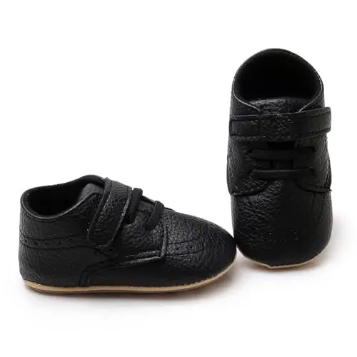 RVROVIC Baby Boys Girls Anti-Slip Sneakers Soft Ankle Boots Toddler First Walkers Newborn Crib Shoes - 5