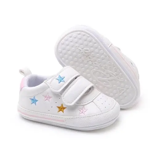 RVROVIC Baby Boys Girls Anti-Slip Sneakers Soft Ankle Boots Toddler First Walkers Newborn Crib Shoes 