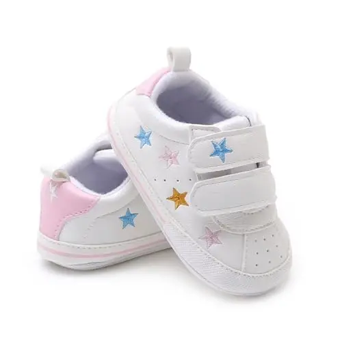 RVROVIC Baby Boys Girls Anti-Slip Sneakers Soft Ankle Boots Toddler First Walkers Newborn Crib Shoes - RVROVIC (1)