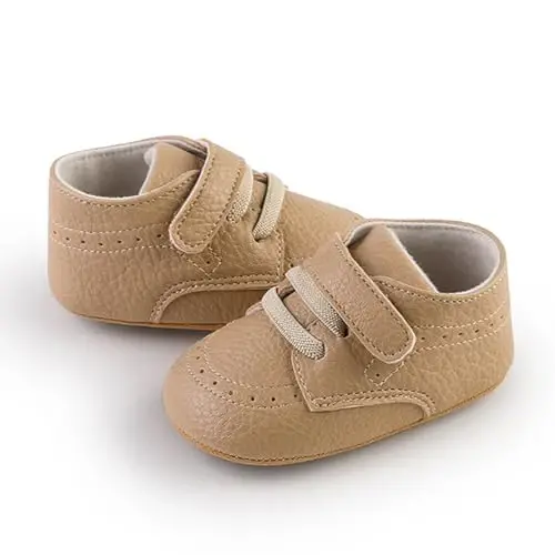 RVROVIC Baby Boys Girls Anti-Slip Sneakers Soft Ankle Boots Toddler First Walkers Newborn Crib Shoes - 3
