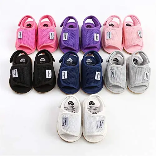 RVROVIC Baby Boys Girls Sandals Premium Infant Summer Outdoor Shoes PU Lightweight Soft Anti-Slip Sole Toddler Prewalker - 6