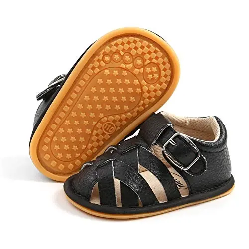 RVROVIC Baby Boys Girls Sandals Premium Infant Summer Outdoor Shoes PU Lightweight Soft Anti-Slip Sole Toddler Prewalker - 1