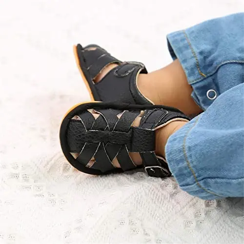 RVROVIC Baby Boys Girls Sandals Premium Infant Summer Outdoor Shoes PU Lightweight Soft Anti-Slip Sole Toddler Prewalker - RVROVIC (1)