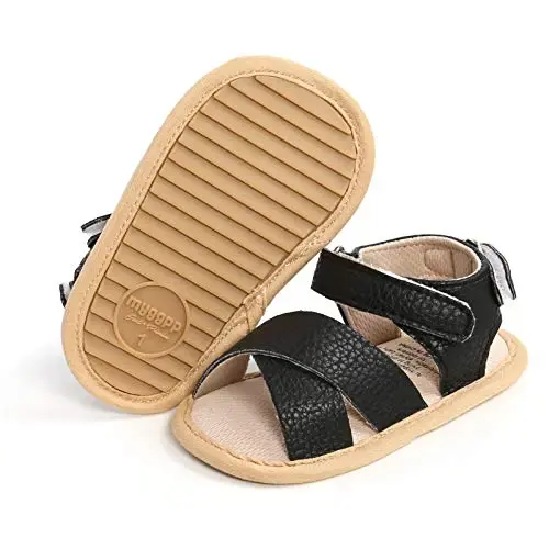 RVROVIC Baby Boys Girls Sandals Premium Infant Summer Outdoor Shoes PU Lightweight Soft Anti-Slip Sole Toddler Prewalker 
