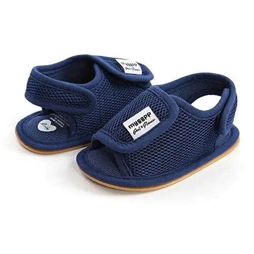 RVROVIC Baby Boys Girls Sandals Premium Infant Summer Outdoor Shoes PU Lightweight Soft Anti-Slip Sole Toddler Prewalker - 6
