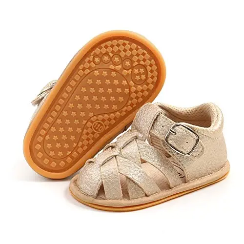 RVROVIC Baby Boys Girls Sandals Premium Infant Summer Outdoor Shoes PU Lightweight Soft Anti-Slip Sole Toddler Prewalker 