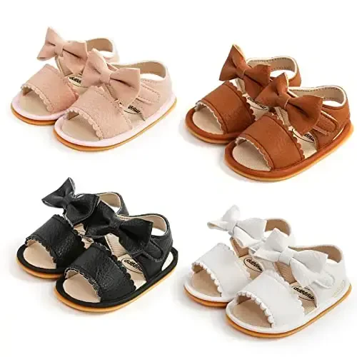 RVROVIC Baby Boys Girls Sandals Premium Infant Summer Outdoor Shoes PU Lightweight Soft Anti-Slip Sole Toddler Prewalker - 5