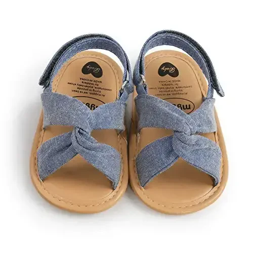 RVROVIC Baby Boys Girls Sandals Premium Infant Summer Outdoor Shoes PU Lightweight Soft Anti-Slip Sole Toddler Prewalker - 6