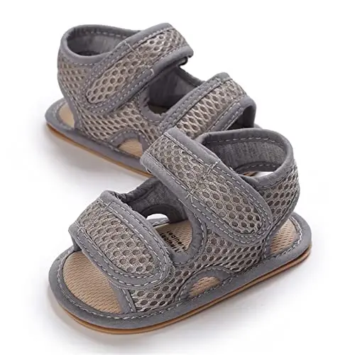 RVROVIC Baby Boys Girls Sandals Premium Infant Summer Outdoor Shoes PU Lightweight Soft Anti-Slip Sole Toddler Prewalker - 4