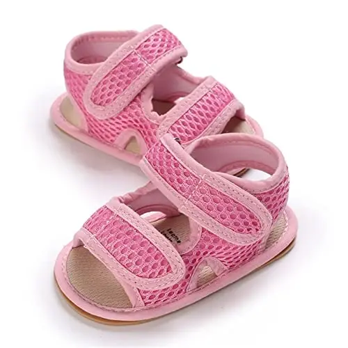 RVROVIC Baby Boys Girls Sandals Premium Infant Summer Outdoor Shoes PU Lightweight Soft Anti-Slip Sole Toddler Prewalker - 4