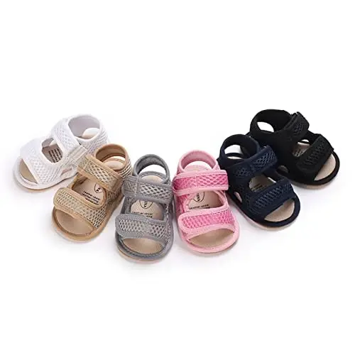 RVROVIC Baby Boys Girls Sandals Premium Infant Summer Outdoor Shoes PU Lightweight Soft Anti-Slip Sole Toddler Prewalker - 6