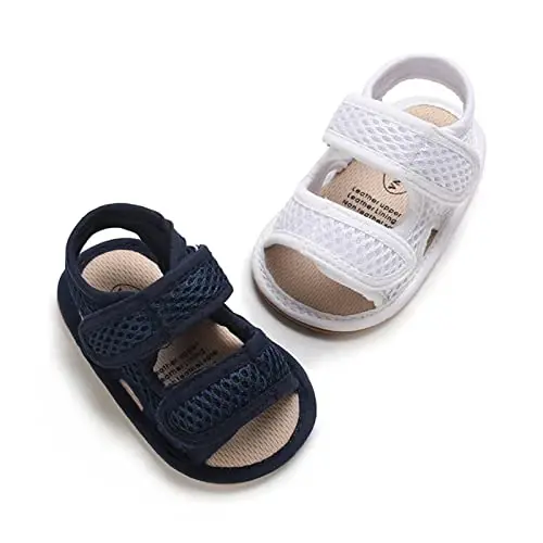 RVROVIC Baby Boys Girls Sandals Premium Infant Summer Outdoor Shoes PU Lightweight Soft Anti-Slip Sole Toddler Prewalker - 6