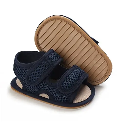 RVROVIC Baby Boys Girls Sandals Premium Infant Summer Outdoor Shoes PU Lightweight Soft Anti-Slip Sole Toddler Prewalker - RVROVIC