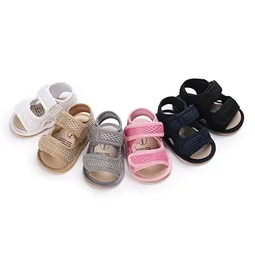 RVROVIC Baby Boys Girls Sandals Premium Infant Summer Outdoor Shoes PU Lightweight Soft Anti-Slip Sole Toddler Prewalker - 5