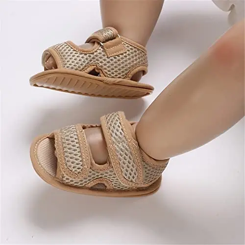 RVROVIC Baby Boys Girls Sandals Premium Infant Summer Outdoor Shoes PU Lightweight Soft Anti-Slip Sole Toddler Prewalker - 6