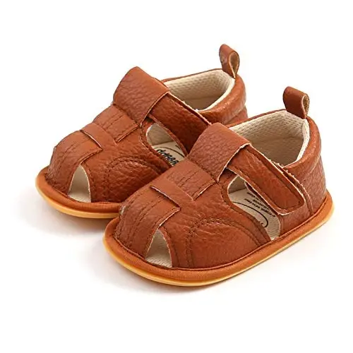 RVROVIC Baby Boys Girls Sandals Premium Infant Summer Outdoor Shoes PU Lightweight Soft Anti-Slip Sole Toddler Prewalker - 4
