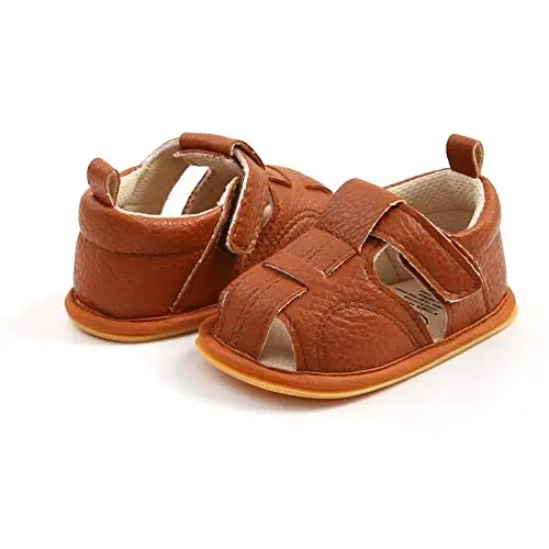 RVROVIC Baby Boys Girls Sandals Premium Infant Summer Outdoor Shoes PU Lightweight Soft Anti-Slip Sole Toddler Prewalker - 5