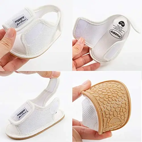 RVROVIC Baby Boys Girls Sandals Premium Infant Summer Outdoor Shoes PU Lightweight Soft Anti-Slip Sole Toddler Prewalker - RVROVIC (1)