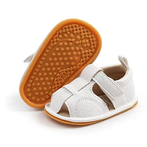 RVROVIC Baby Boys Girls Sandals Premium Infant Summer Outdoor Shoes PU Lightweight Soft Anti-Slip Sole Toddler Prewalker 