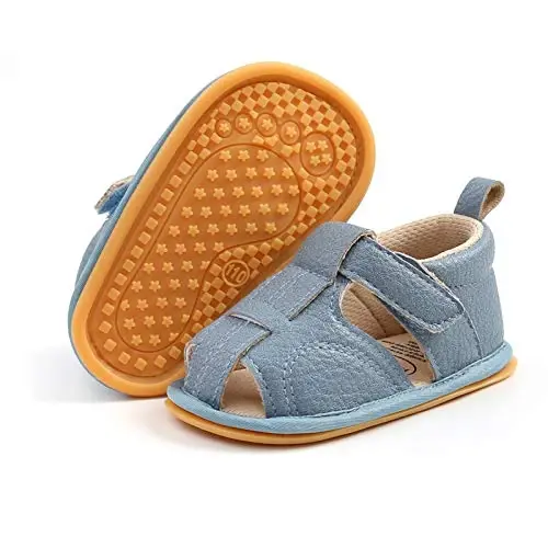 RVROVIC Baby Boys Girls Sandals Premium Infant Summer Outdoor Shoes PU Lightweight Soft Anti-Slip Sole Toddler Prewalker 