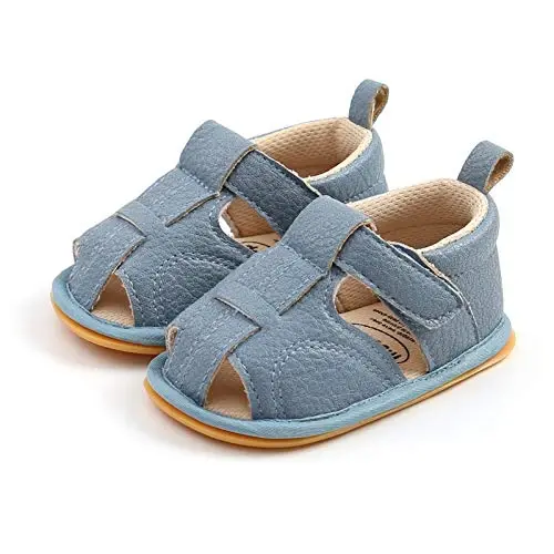 RVROVIC Baby Boys Girls Sandals Premium Infant Summer Outdoor Shoes PU Lightweight Soft Anti-Slip Sole Toddler Prewalker - 5