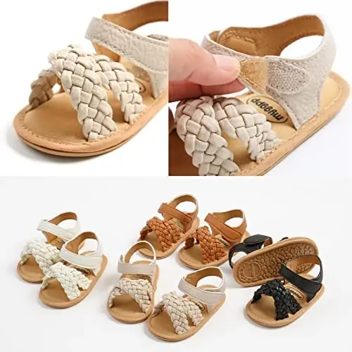 RVROVIC Baby Boys Girls Sandals Premium Soft Anti-Slip Rubber Sole Infant Summer Outdoor Shoes Toddler First Walkers - 6
