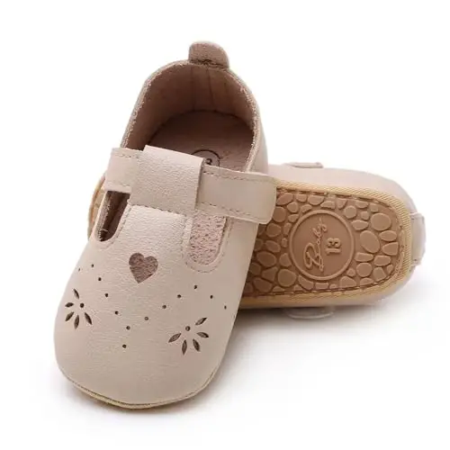 RVROVIC Baby Girl Moccasins Princess Sparkly Mary Jane Dresses Shoes Premium Lightweight Soft Sole Crib Shoes Toddler Shoes - 4