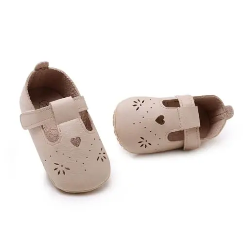 RVROVIC Baby Girl Moccasins Princess Sparkly Mary Jane Dresses Shoes Premium Lightweight Soft Sole Crib Shoes Toddler Shoes - 6