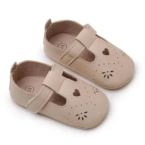 RVROVIC Baby Girl Moccasins Princess Sparkly Mary Jane Dresses Shoes Premium Lightweight Soft Sole Crib Shoes Toddler Shoes - 5