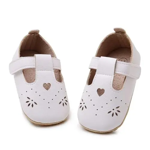 RVROVIC Baby Girl Moccasins Princess Sparkly Mary Jane Dresses Shoes Premium Lightweight Soft Sole Crib Shoes Toddler Shoes - 4