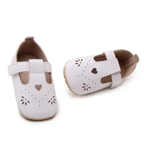 RVROVIC Baby Girl Moccasins Princess Sparkly Mary Jane Dresses Shoes Premium Lightweight Soft Sole Crib Shoes Toddler Shoes - 5
