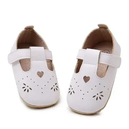 RVROVIC Baby Girl Moccasins Princess Sparkly Mary Jane Dresses Shoes Premium Lightweight Soft Sole Crib Shoes Toddler Shoes - 4