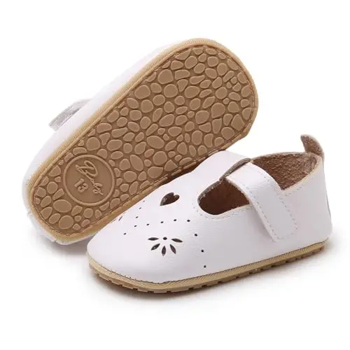 RVROVIC Baby Girl Moccasins Princess Sparkly Mary Jane Dresses Shoes Premium Lightweight Soft Sole Crib Shoes Toddler Shoes 