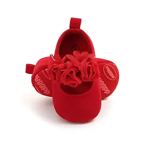 RVROVIC Baby Girl Moccasins Princess Sparkly Mary Jane Dresses Shoes Premium Lightweight Soft Sole Crib Shoes Toddler Shoes - 2