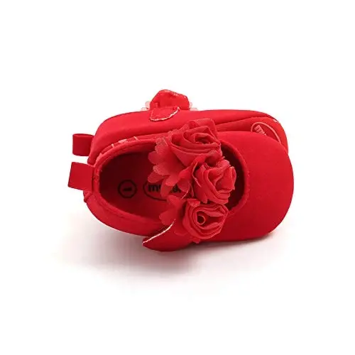 RVROVIC Baby Girl Moccasins Princess Sparkly Mary Jane Dresses Shoes Premium Lightweight Soft Sole Crib Shoes Toddler Shoes - 3