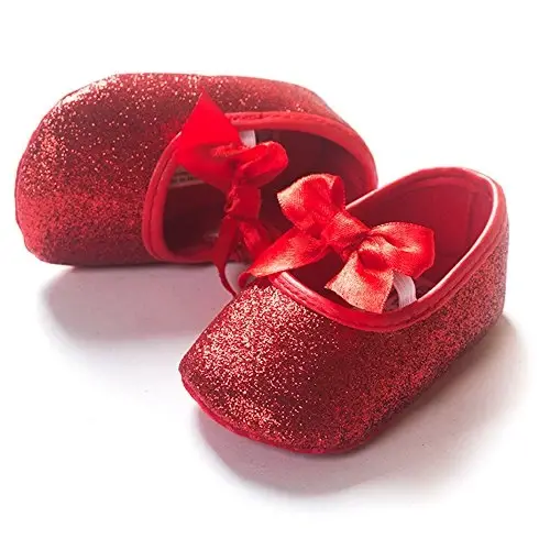 RVROVIC Baby Girl Moccasins Princess Sparkly Mary Jane Dresses Shoes Premium Lightweight Soft Sole Crib Shoes Toddler Shoes - 2