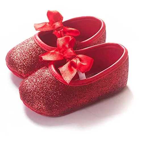 RVROVIC Baby Girl Moccasins Princess Sparkly Mary Jane Dresses Shoes Premium Lightweight Soft Sole Crib Shoes Toddler Shoes - 3