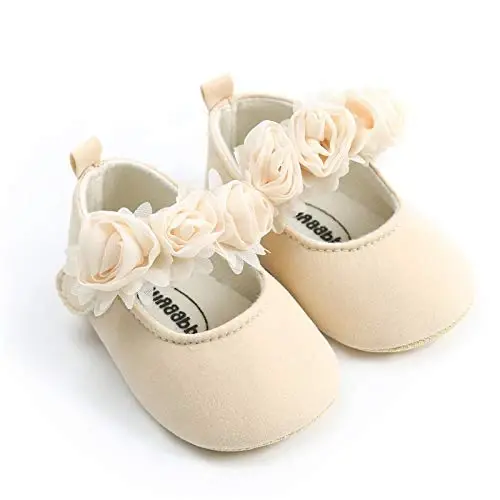 RVROVIC Baby Girl Moccasins Princess Sparkly Mary Jane Dresses Shoes Premium Lightweight Soft Sole Crib Shoes Toddler Shoes 