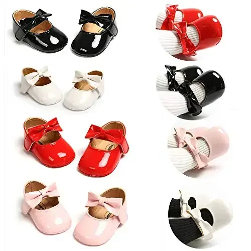 RVROVIC Baby Girl Moccasins Princess Sparkly Mary Jane Dresses Shoes Premium Lightweight Soft Sole Crib Shoes Toddler Shoes - RVROVIC (1)