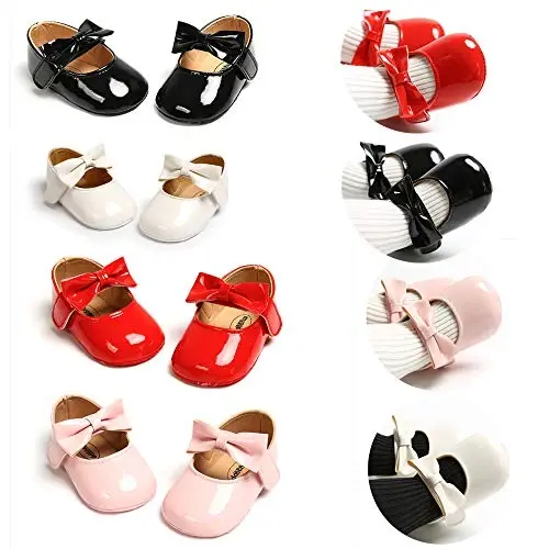 RVROVIC Baby Girl Moccasins Princess Sparkly Mary Jane Dresses Shoes Premium Lightweight Soft Sole Crib Shoes Toddler Shoes - 2