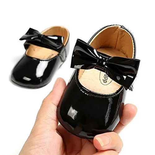 RVROVIC Baby Girl Moccasins Princess Sparkly Mary Jane Dresses Shoes Premium Lightweight Soft Sole Crib Shoes Toddler Shoes - 5