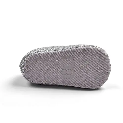 RVROVIC Baby Girl Moccasins Princess Sparkly Mary Jane Dresses Shoes Premium Lightweight Soft Sole Crib Shoes Toddler Shoes - 5