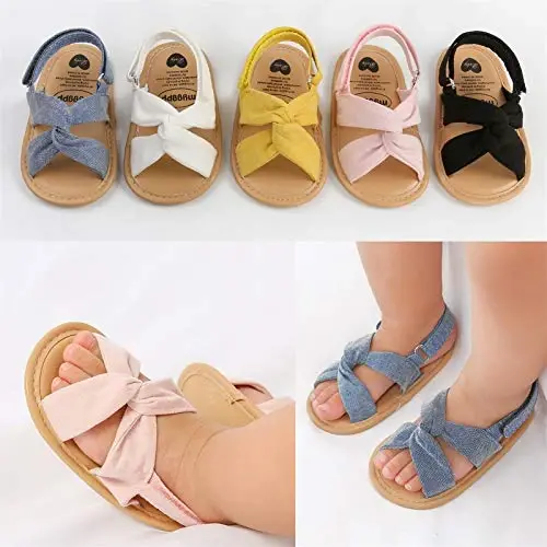 RVROVIC Chaqaloq o'g'il bolalar qizlar sandallari Premium go'dak yozgi tashqi poyabzallari PU engil yumshoq sirpanishga qarshi taglik Toddler Prewalker - 4