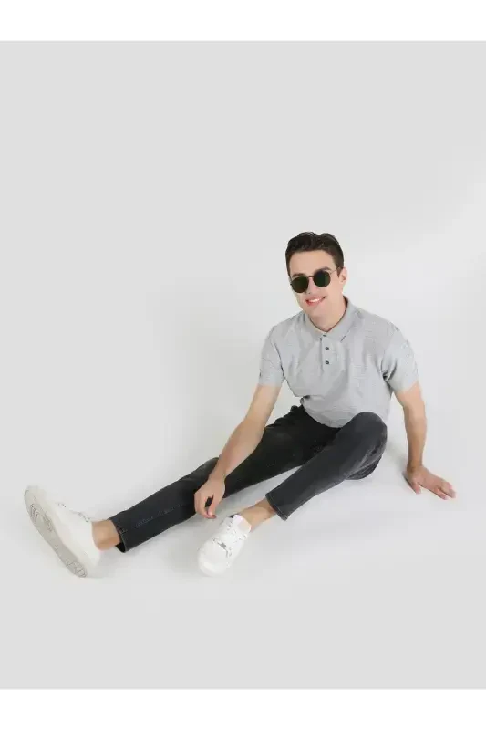 Ryan Super Slim Fit Yuqori Bel Tor Tiq Siliq Qora Erkak Shim Shimlar - 3