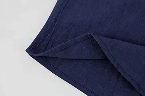 Ryannology erkaklar zig'ir ko'ylaklari kundalik paxta 3/4 yengli oddiy Henley futbolka yozgi engil plyaj yoga toplari - 5